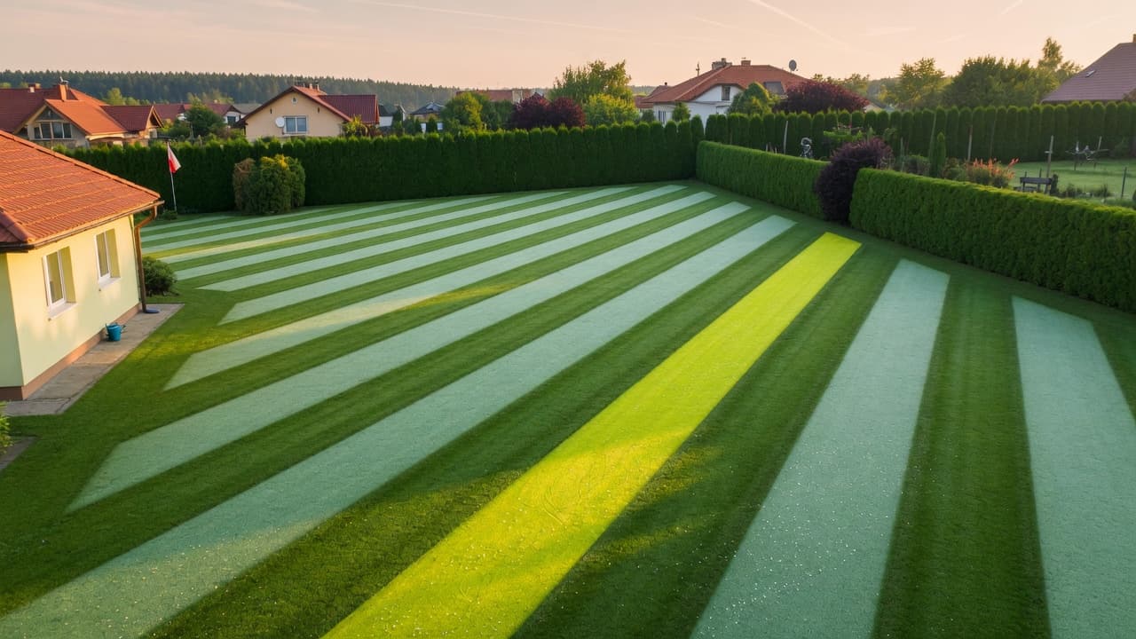 The lawn after the visit
